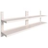 Multidom Nástenné regály s 2 policami 2 ks nehrdzavejúca oceľ 240x30 cm