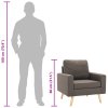 Multidom Kreslo, sivohnedé, látka