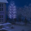 Multidom Vianočný stromček 2000 LED modré biele svetlo kvety čerešne 500 cm