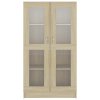 Multidom Vitrína, dub sonoma 82,5x30,5x150 cm, kompozitné drevo