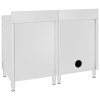 Multidom Gastro kuchynský drez so skrinkou 120x60x96 cm nehrdzavejúca oceľ