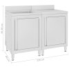 Multidom Gastro kuchynský drez so skrinkou 120x60x96 cm nehrdzavejúca oceľ