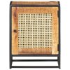 Multidom Nočný stolík 40x30x50 cm surové mangovníkové drevo a rákos