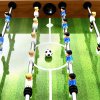 Multidom Stolný futbal oceľ 60 kg 140x74,5x87,5 cm bledohnedý a čierny
