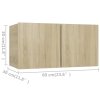 Multidom TV skrinky 4 ks, dub sonoma 60x30x30 cm, kompozitné drevo