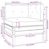 Multidom 2-miestna záhradná pohovka s podložkami borovicové drevo