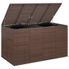 Multidom Záhradný box na vankúše z polyratanu 194x100x103 cm hnedý