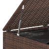 Multidom Záhradný box na vankúše z polyratanu 194x100x103 cm hnedý