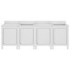 Multidom Gastro kuchynský drez so skrinkou 240x60x96 cm nehrdzavejúca oceľ