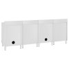 Multidom Gastro kuchynský drez so skrinkou 240x60x96 cm nehrdzavejúca oceľ