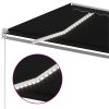 Multidom Automatická markíza, LED a senzor vetra 5x3 m, antracitová
