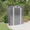 Multidom Záhradná kôlňa bledosivá 192x108x223 cm pozinkovaná oceľ