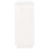 Multidom Komoda biela 104,5x34x80 cm borovicový masív