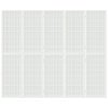Multidom Skladací paraván s 5 panelmi, japonský štýl 200x170 cm biely