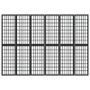 Multidom Skladací paraván so 6 panelmi japonský štýl 240x170 cm čierny