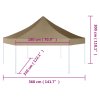 Multidom Šesťhranný skladací prístrešok 3,6x3,1m sivohnedý 220 g/m²