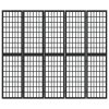 Multidom Skladací paraván s 5 panelmi japonský štýl 200x170 cm čierny
