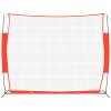 Multidom Bejzbalová sieť červeno-čierna 369x107x271 cm oceľ a polyester