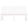 Multidom Záhradná lavica biela 157,5 cm masívna borovica