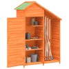 Multidom Záhradný dom na náradie hnedý 120x53,5x170 cm masívna borovica