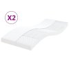 Multidom Penové matrace 2 ks biele 90x200 cm 7 zón tvrdosť 20 ILD