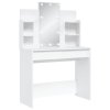 Multidom Toaletný stolík s LED svetlami biely 96x40x142 cm