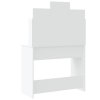 Multidom Toaletný stolík s LED svetlami biely 96x40x142 cm