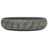 Multidom Umývadlo na dosku čierno-sivé oválne 59x40x15 cm keramické
