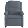 Multidom Masážne sklápacie kreslo tmavosivé zamatové