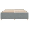 Multidom Posteľ bez matraca bledosivá 200x200 cm látka