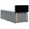 Multidom Posteľný rám boxsping s matracom bledosivý 80x200 cm látka