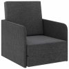 Multidom Rozkladacie kreslo, tmavosivé, látka