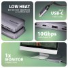 AXAGON HMC-6GM2, USB 10Gbps hub, USB-A, USB-C, HDMI, M.2 slot, SD/MicroSD, PD 100W, kábel 20cm