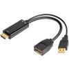 PremiumCord adaptér HDMI to DisplayPort Male/Female s napájaním z USB
