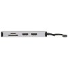 Dokovacia stanica USB-C, 2x displej, 4K 60Hz HDMI, USB 3.2 G1, USB-A, GbE, pamäť.karta, 100W PD, šedá