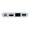 Mini dokovacia stanica USB-C/HDMI, USB 3.0, GbE, 60W nabíjanie, HDCP, biela