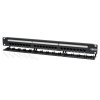 Patch panel pre montáž do racku 1U, 24x Cat6/Cat5, 568B, RJ45 Ethernet