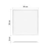 LED panel LEXXO backlit 60×60, štvorcový vstavaný biely, 30W UGR neut. b.