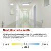 LED panel VEXXO 60×60, prisadený štvorcový biely, 33W neutrálna biela UGR