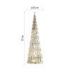 LED vianočný sklenený stromček, 27 cm, 2x CR2032, vnútorný, teplá biela, časovač