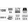 Nabíjateľná COB LED 10W baterka a powerbanka
