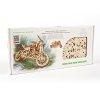 Ugears 3D drevené mechanické puzzle UGR-10 Motorka (scrambler) s vozíkom