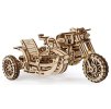 Ugears 3D drevené mechanické puzzle UGR-10 Motorka (scrambler) s vozíkom