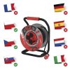 Predlžovací kábel EMOS P084255 PROFI na kovovom bubne 25m / 3x1,5mm guma / 4 zásuvky