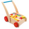 Small Foot Chodítko dřevěné kostky ve vozíku