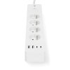 Prodlužovací kabel NEDIS WIFIP313EWT SmartLife /2m/Wi-Fi/16A/3680W/4xzásuvka/