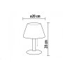 LED stolová lampa Velamp SL2048 so solárnym nabíjaním