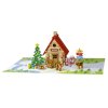 Jeujura Dřevěná stavebnice 90 dílů Vánoční chata