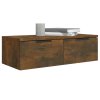 Multidom Nástenné skrinky 2 ks dymový dub 68x30x20 cm spracované drevo
