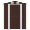 Multidom Záhradná kôlňa tmavohnedá 192x1021x223 cm pozinkovaná oceľ
